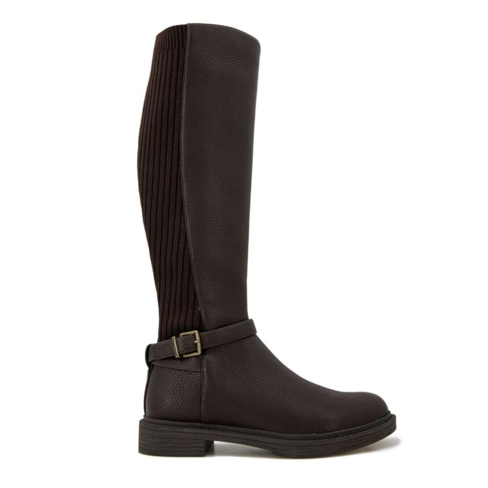 REACTION KENNETH COLE Womens Brown Winona Round Toe Block Heel Riding Boot 9.5 M